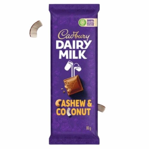 Cadbury Cashew & Coconut Slab 80g