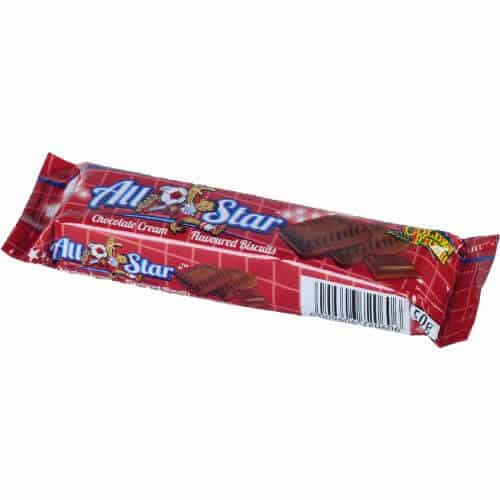 All Star Biscuit Chocolate 24X50g - Sweet Zone