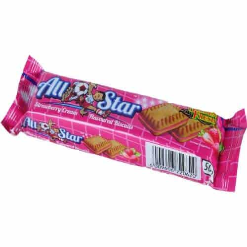 All Star Biscuit Strawberry 24X50g - Sweet Zone