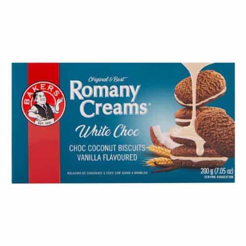 Bakers Romany Creams White Choc 1X200g Sweet Zone