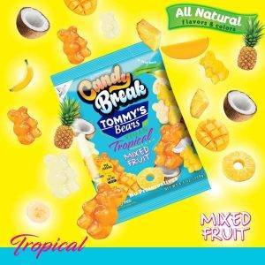 Candy Break Tommy Bears- Tropical Mixed Fruit 128g
