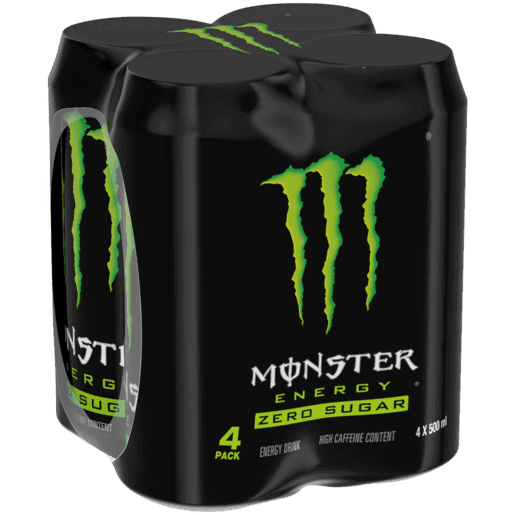 Monster Energy Drink Green- Sugar Free- 4x500ml