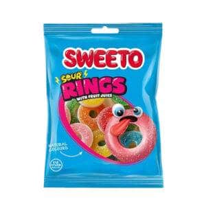 Sweeto Gummies Sour Rings- 80g