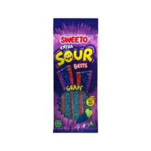 Sweeto Extra Sour Belts- Grape- 75g