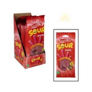 Sweeto Sour Sticks Strawberry- 12x75g
