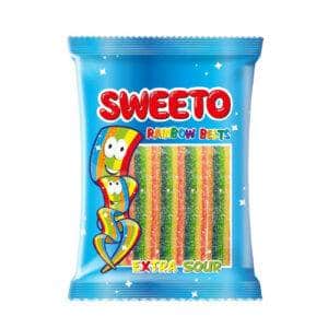 Sweeto X-Sour Rainbow Belts- 80g