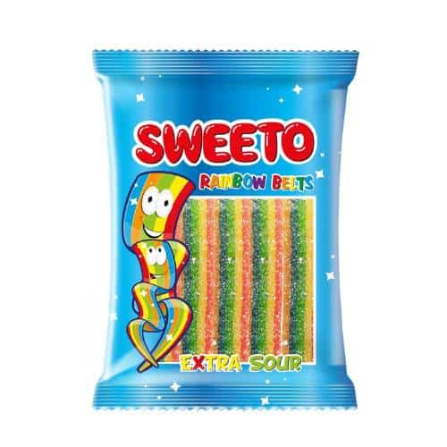 Sweeto X-Sour Rainbow Belts- 80g
